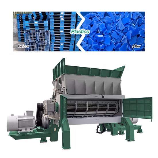 Máquina trituradora de eixo único de tecido plástico de madeira para equipamentos de reciclagem de fábrica